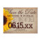 Rustic Sunflower Burlap Save the Date Postcards