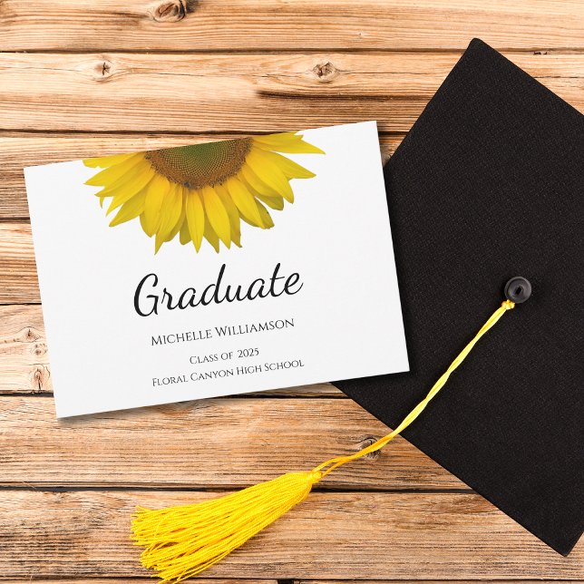 Rustic Sunflower Class of 2025 Graduation   Announcement (Creator Uploaded)