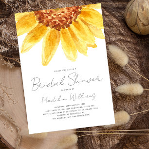 Rustic Sunflower Country Bridal Shower  Invitation