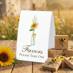 Rustic Sunflower Country Floral Wedding Favours