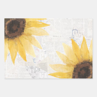 Rustic Sunflower Decoupage Rural Floral Paper