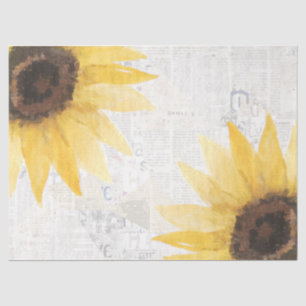 Rustic Sunflower Decoupage Rural Floral Paper