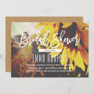 Rustic Sunflower Elegant Bridal Shower Invitation