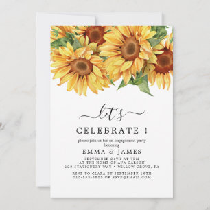 Rustic Sunflower Eucalyptus Invitation
