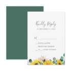 Rustic Sunflower Eucalyptus Simple RSVP Card