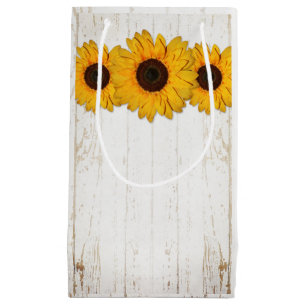 Rustic Sunflower Lace & Burlap Gift Bag