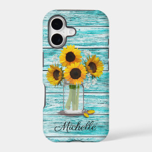 Rustic Sunflower Mason Jar