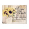 Rustic Sunflower Mason Jar Save the Date Postcards