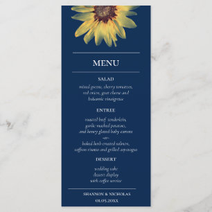 Rustic Sunflower Menu