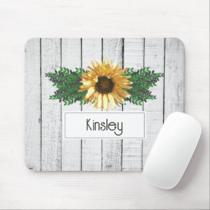 Rustic Sunflower Mouse Pad