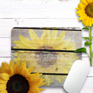 Rustic Sunflower Mouse Pad