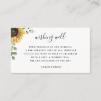 Rustic Sunflower Navy Wedding Wishing Well