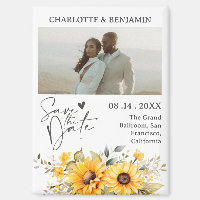 Rustic Sunflower Save the Date Wedding