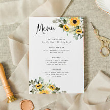 Rustic Sunflower | Simple Watercolor Wedding