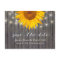 Rustic Sunflower & String Lights Save the Date
