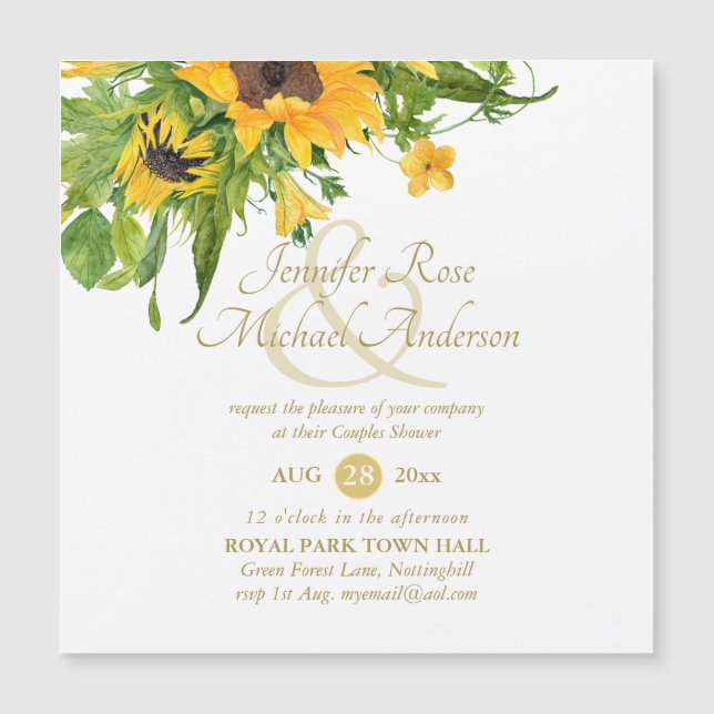 Rustic Sunflower Themed Baby Shower Ampersand Chic (Front)