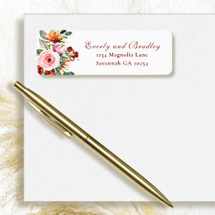 Rustic Sunflower Watercolor Return Address  Label