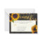 Rustic sunflower wedding elegant RSVP Enclosure