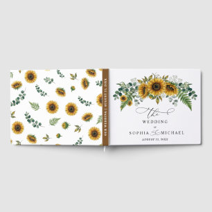 Rustic Sunflower Wedding Guest Book