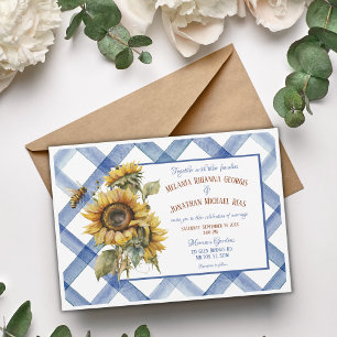 Rustic Sunflower Wedding Invitation