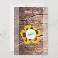 Rustic Sunflower Wedding Save The Date