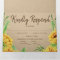 Rustic Sunflower Wedding Tri-Fold Invitations