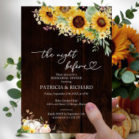 Rustic Sunflower White Pumpkin Rehearsal Dinner