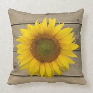 Rustic Sunflower Wood Bard Door Cushion