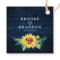 Rustic Sunflowers Baby's Breath Navy Blue Wedding 