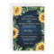 Rustic Sunflowers Baby's Breath Navy Blue Wedding