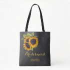 Rustic sunflowers chalkboard wedding bridesmaid