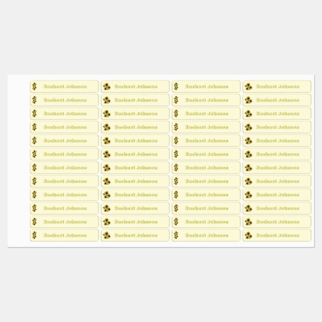 Rustic Sunflowers Dishwasher Safe Labels (Sheet)