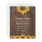 Rustic Sunflowers & Lights Baby Shower Invitation