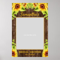 Rustic Sunflowers wood summer photo prop booth