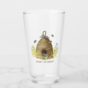 Rustic Sweet As Honey Bee Hive  Glass