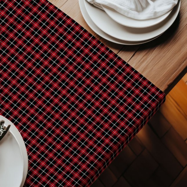 Rustic Table Runner Red Black Tartan Tradition (Rustic Table Runner Red Black Tartan Tradition)