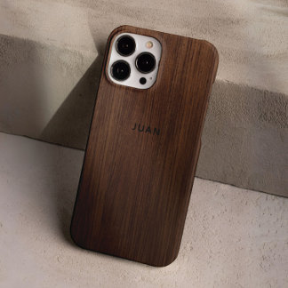 Rustic Tan Brown Colour Faux Wooden Texture Custom iPhone 16 Pro Case