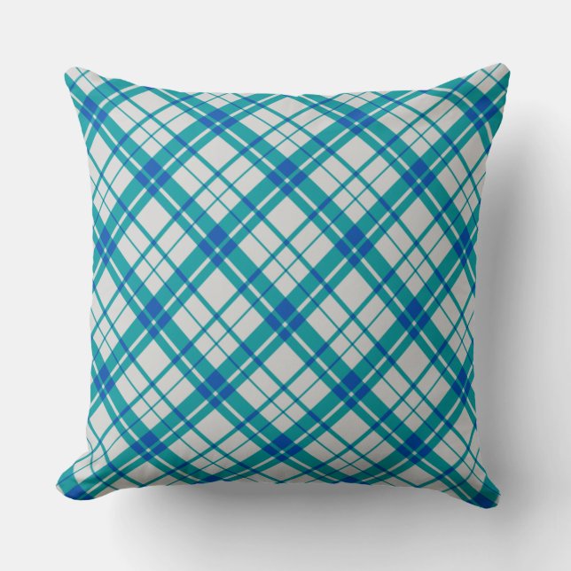 Rustic tartan scottish blue pattern British clan Cushion (Front)