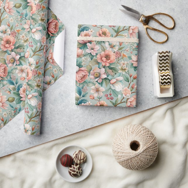 Rustic, Tea Party Wrapping Paper (Crafts)