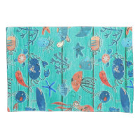 Rustic Teal Wood & Under the Sea Friends Whimsical