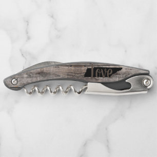rustic TENNESSEE LOVE in script Corkscrew