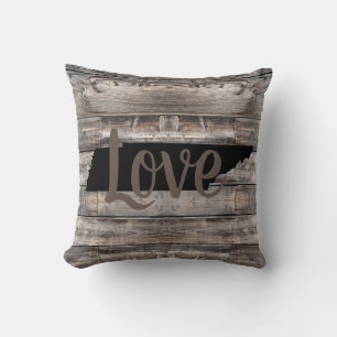 rustic TENNESSEE LOVE in script Cushion
