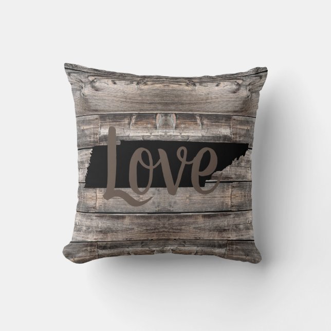 rustic TENNESSEE LOVE in script Cushion (Front)