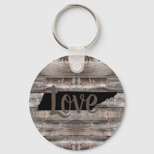 rustic TENNESSEE LOVE in script Key Ring