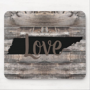 rustic TENNESSEE LOVE in script Mouse Pad