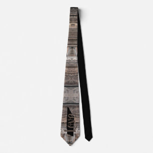 rustic TENNESSEE LOVE script on barnwood Tie