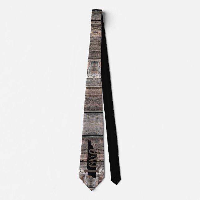 rustic TENNESSEE LOVE script on barnwood | Tie (Front)
