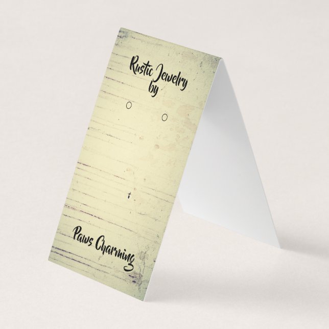 Rustic Tent Fold Earring Display Cards DIY Punch (Front)