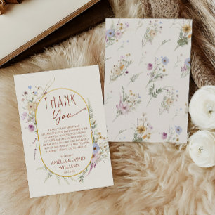 Rustic Terracotta Floral Baby Shower  Thank You Card
