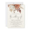 Rustic Terracotta Florals 3 Photos QR Code Wedding
